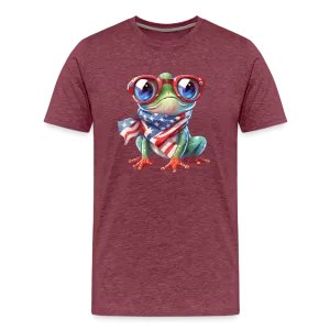 "Frogs 'n Flags" - Quirky Patriotic Men's Premium T-Shirt