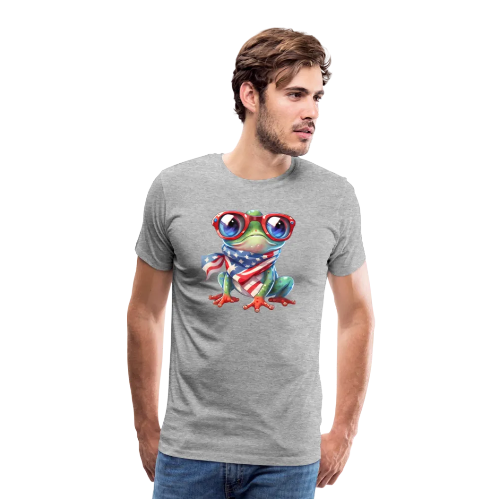 "Frogs 'n Flags" - Quirky Patriotic Men's Premium T-Shirt