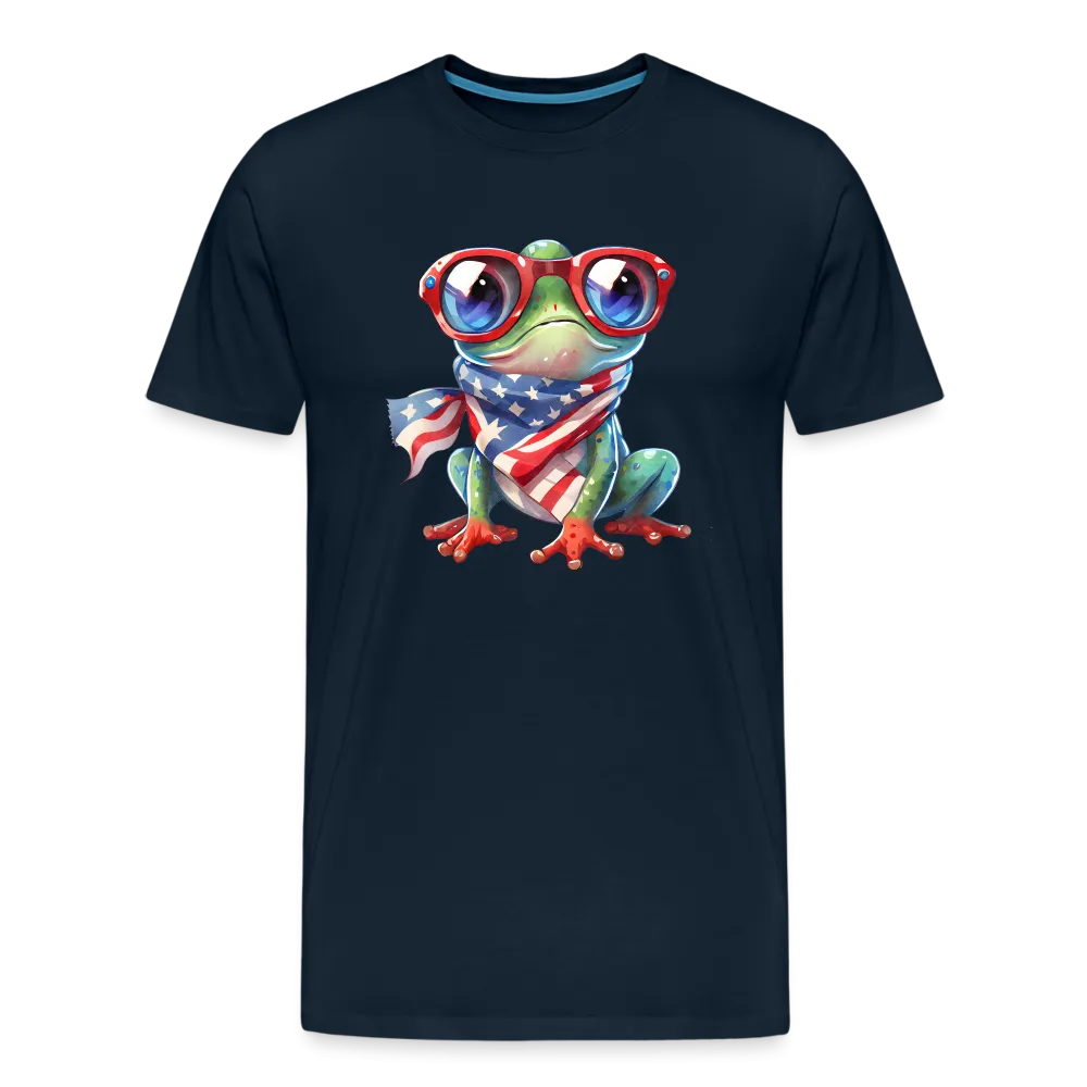 "Frogs 'n Flags" - Quirky Patriotic Men's Premium T-Shirt