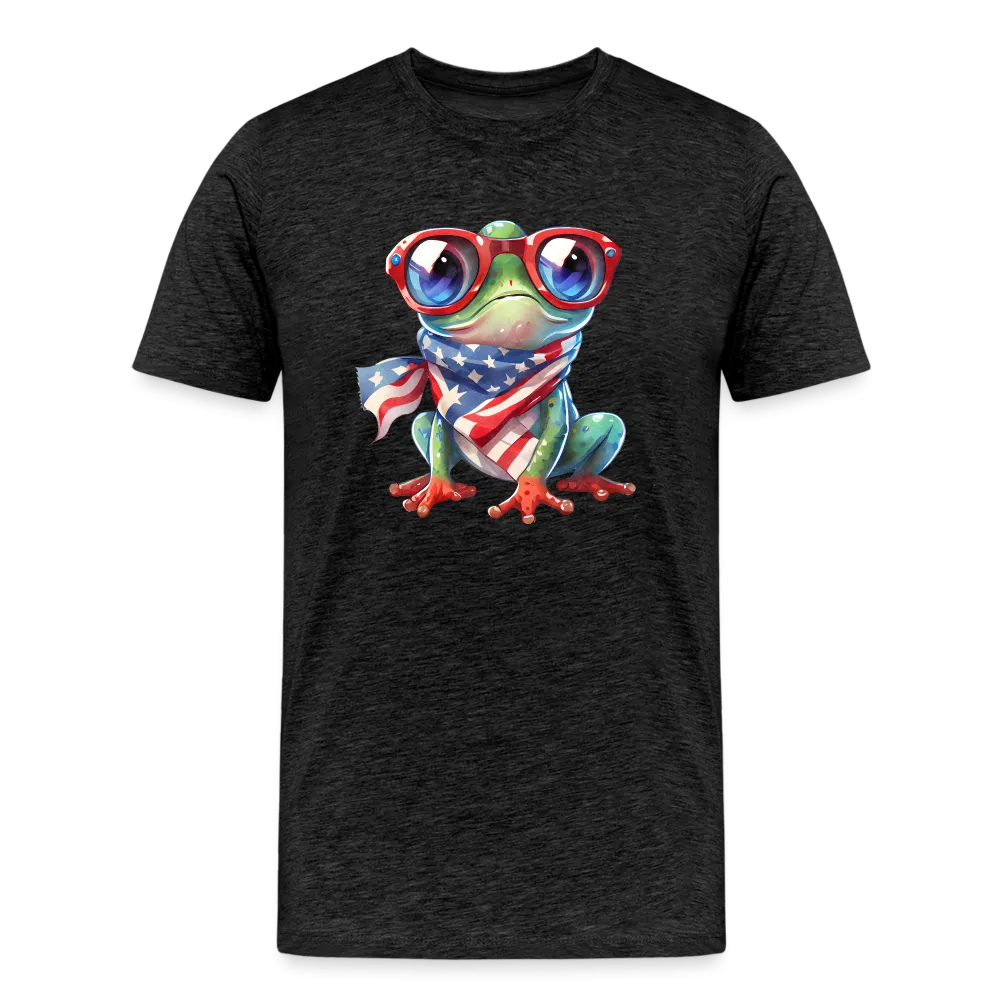 "Frogs 'n Flags" - Quirky Patriotic Men's Premium T-Shirt