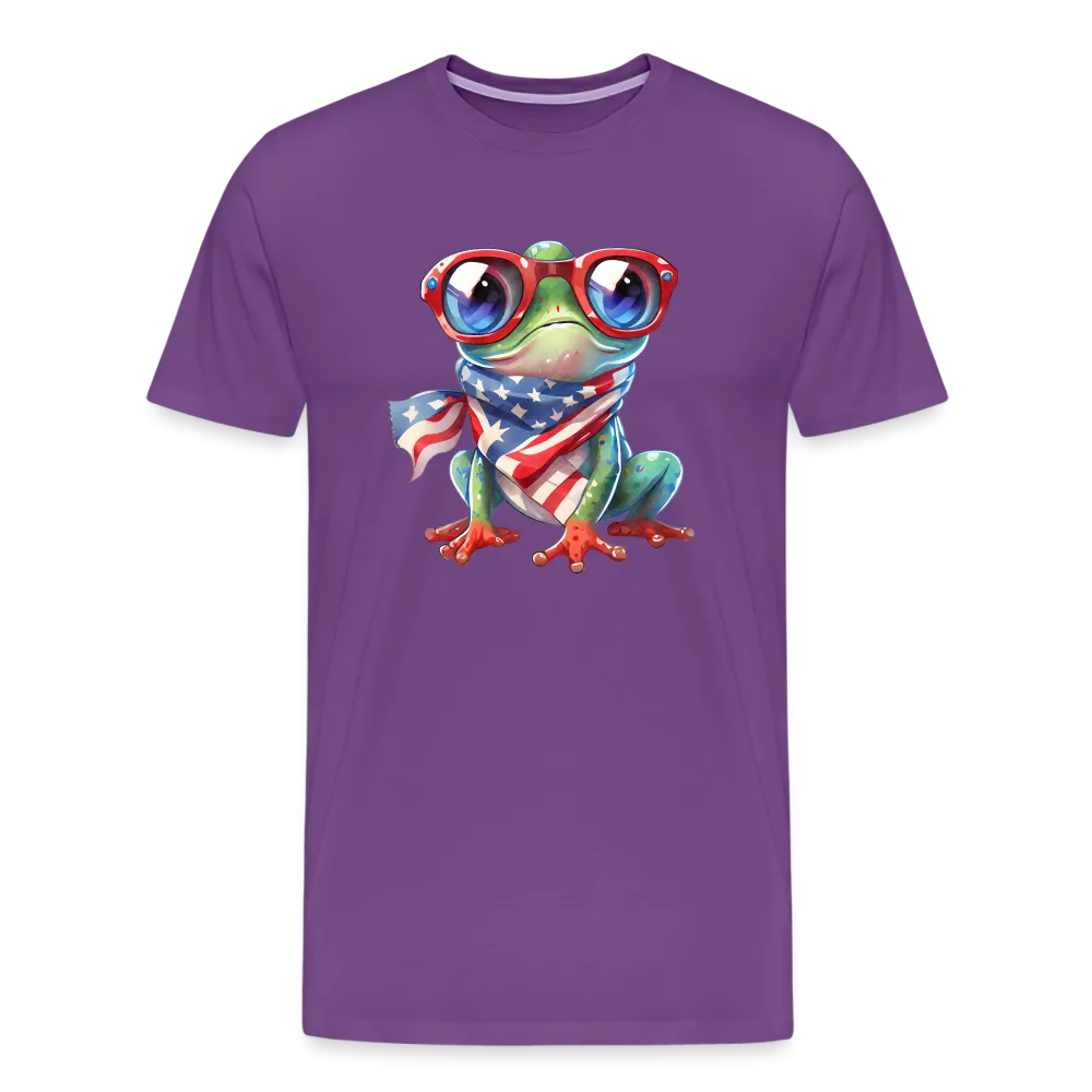 "Frogs 'n Flags" - Quirky Patriotic Men's Premium T-Shirt