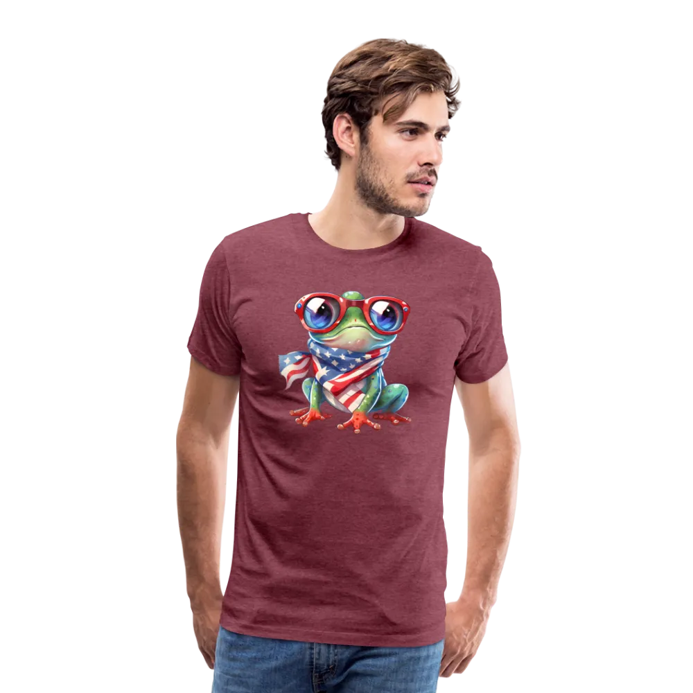 "Frogs 'n Flags" - Quirky Patriotic Men's Premium T-Shirt