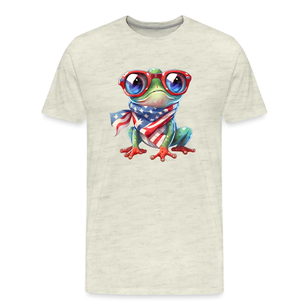 "Frogs 'n Flags" - Quirky Patriotic Men's Premium T-Shirt