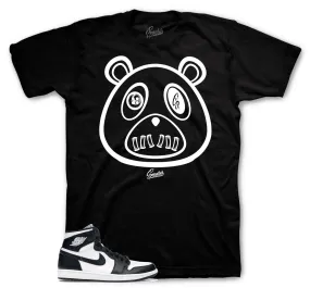 Retro 1 Black White ST Bear Shirt