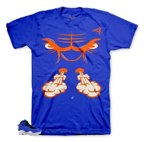 Retro 10 Tinker Shirt - Raging Face - Royal Blue