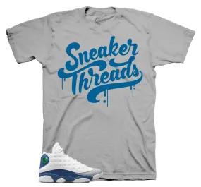 Retro 13 French Blue Shirt - ST Drip - Grey