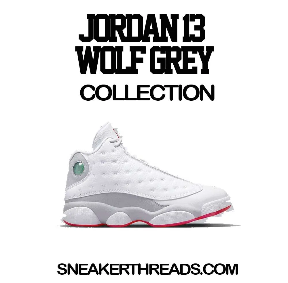 Retro 13 Wolf Grey Shirt - Finesse - White