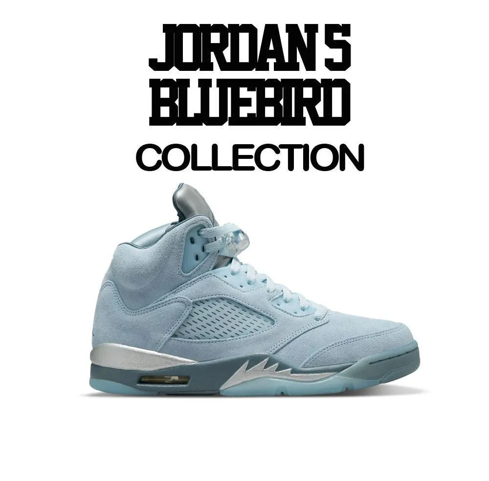 Retro 5 Bluebird Shirt - No Friends - White