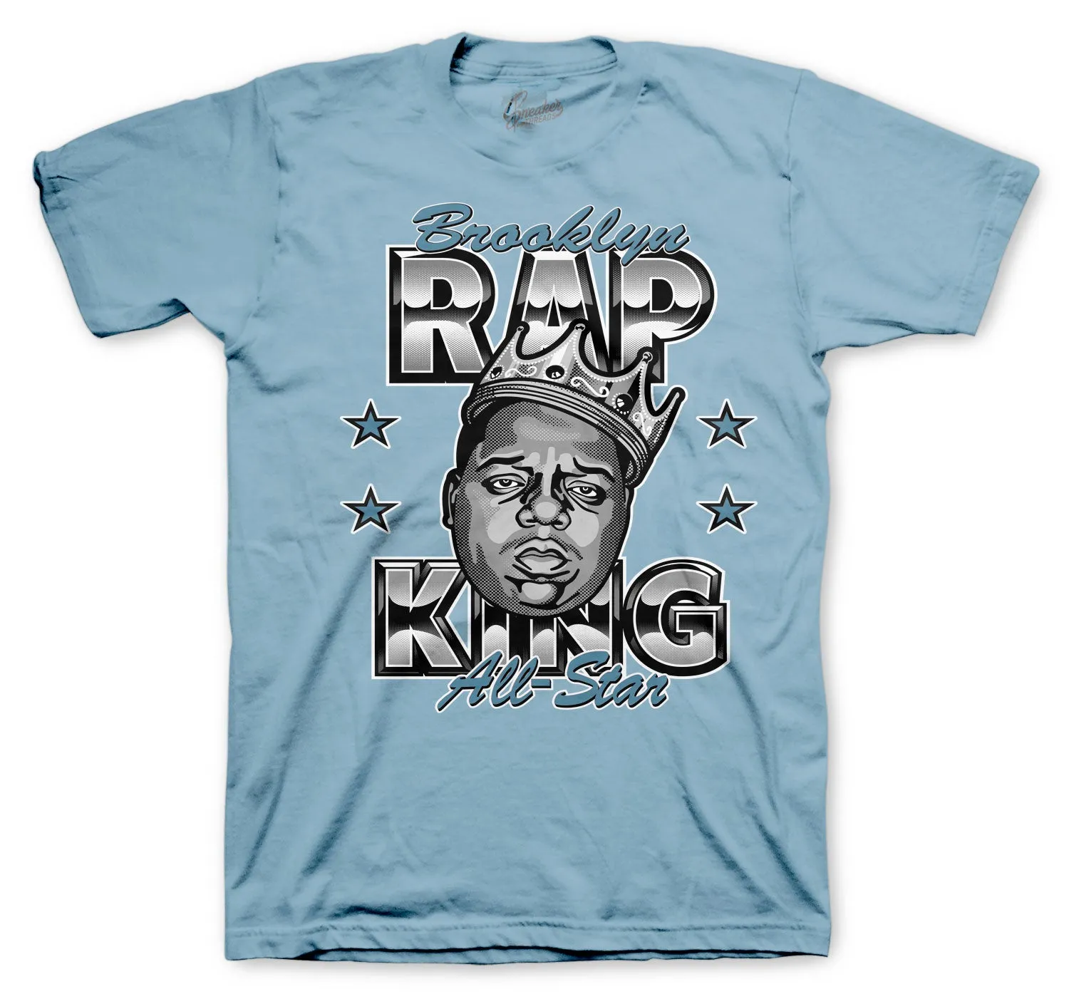 Retro 5 Bluebird Shirt - Rap King - Light Blue