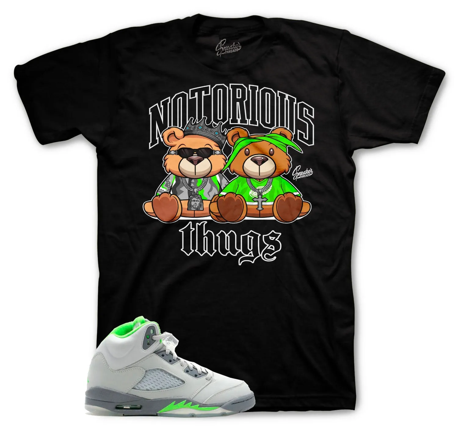 Retro 5 Green Bean Thug Bears Shirt