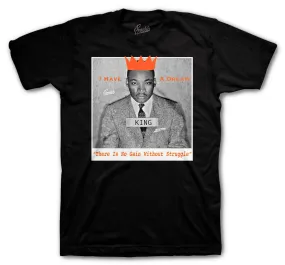 Retro 5 Orange Blaze Shirt - Freedom - Black