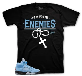 Retro 5 University Blue Shirt - Enemies - Black