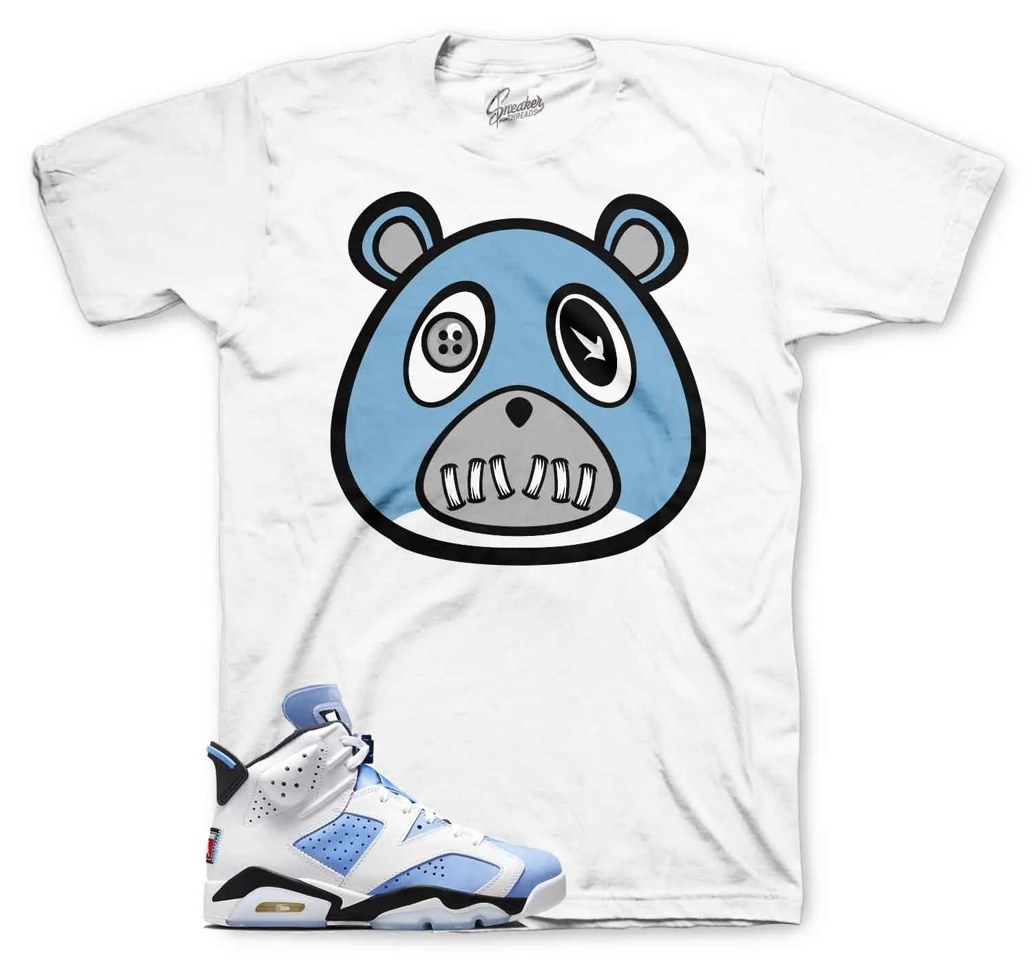 Retro 6 University Blue ST bear Shirt