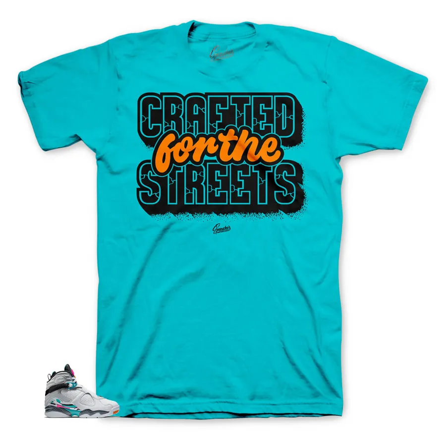 Retro 8 South Beach Shirt - Crafted - Teal