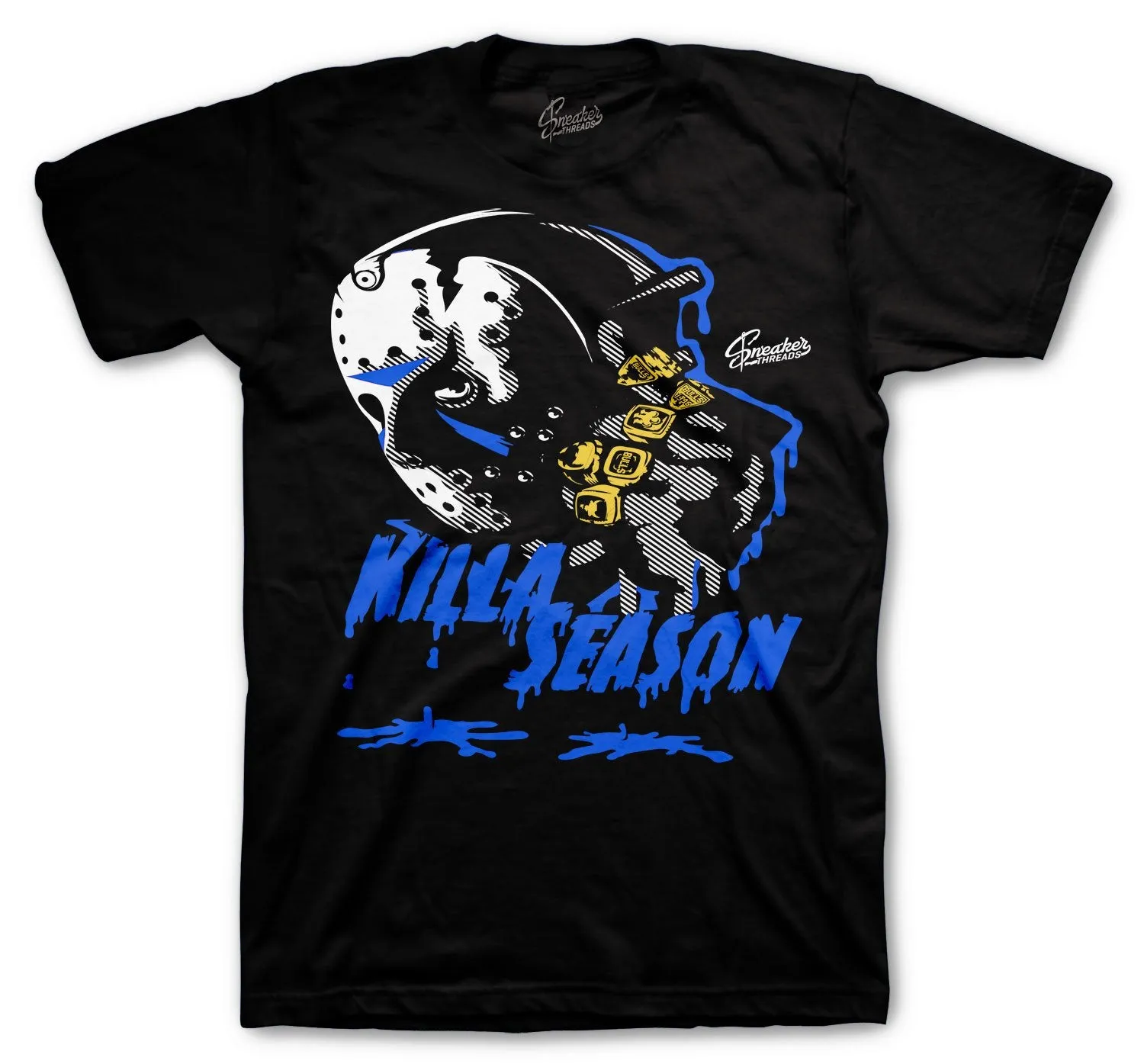 Retro 9 Racer Blue Shirt - Killa Season - Black