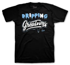 Retro 9 University Blue Shirt - Dripping Greatness - Black