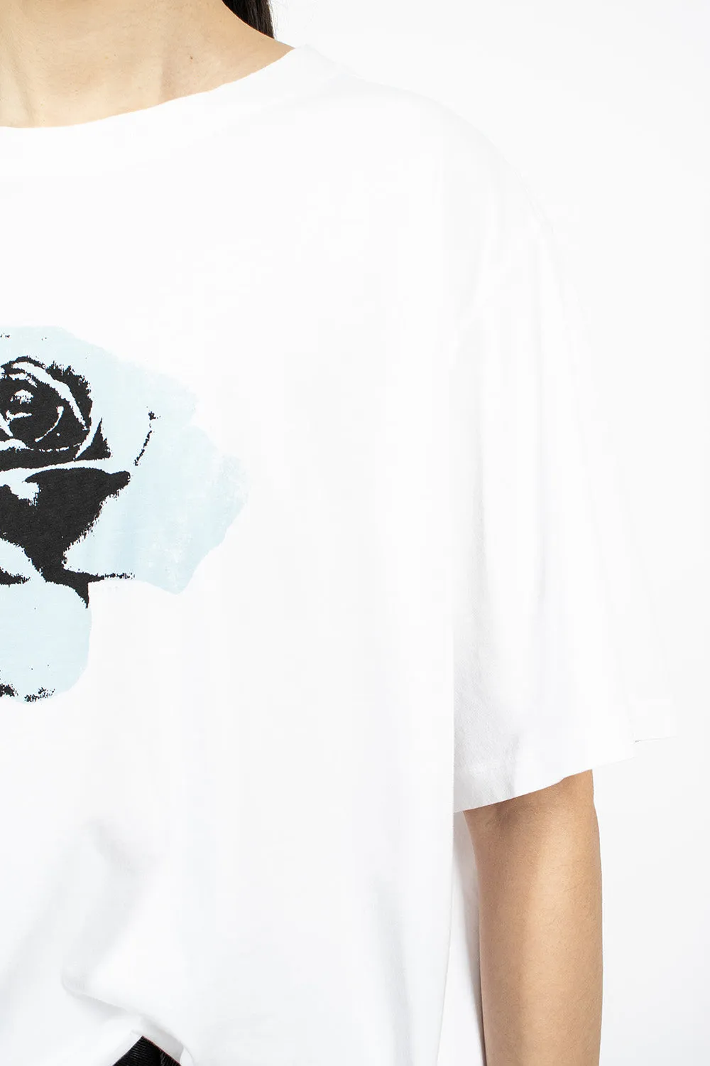 Rose Graphic Oversized T-Shirt White