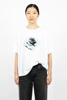 Rose Graphic Oversized T-Shirt White