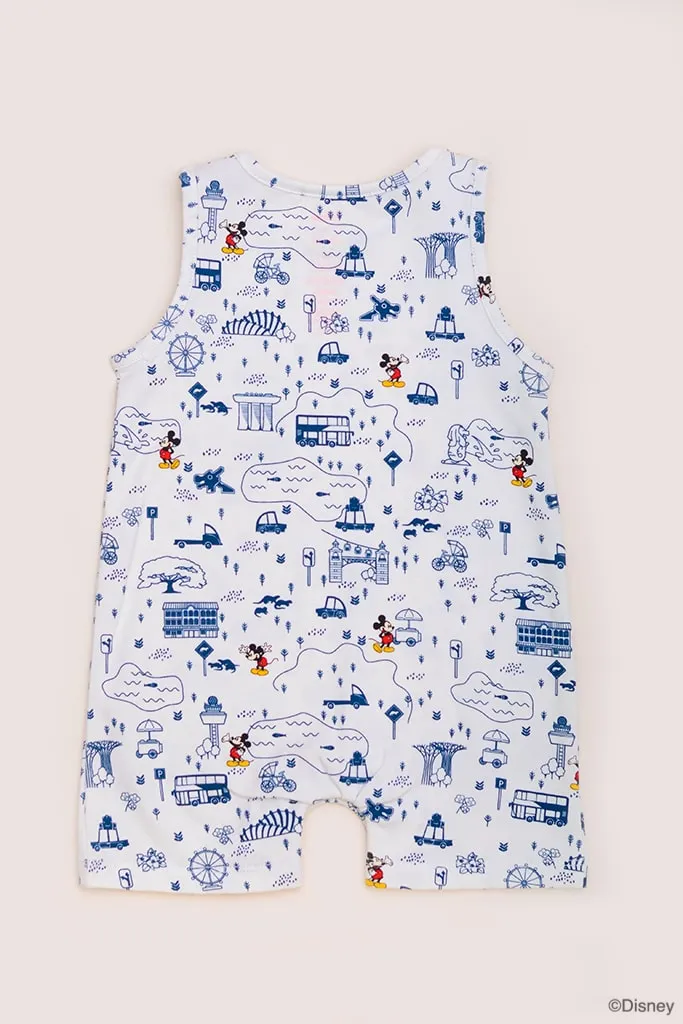 Sleeveless Romper - Blue Road Trip Mickey