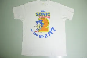 Sonic The Hedgehog 2 Are You Up 2 It? Vintage 90's 1992 Sega Made in USA T-Shirt