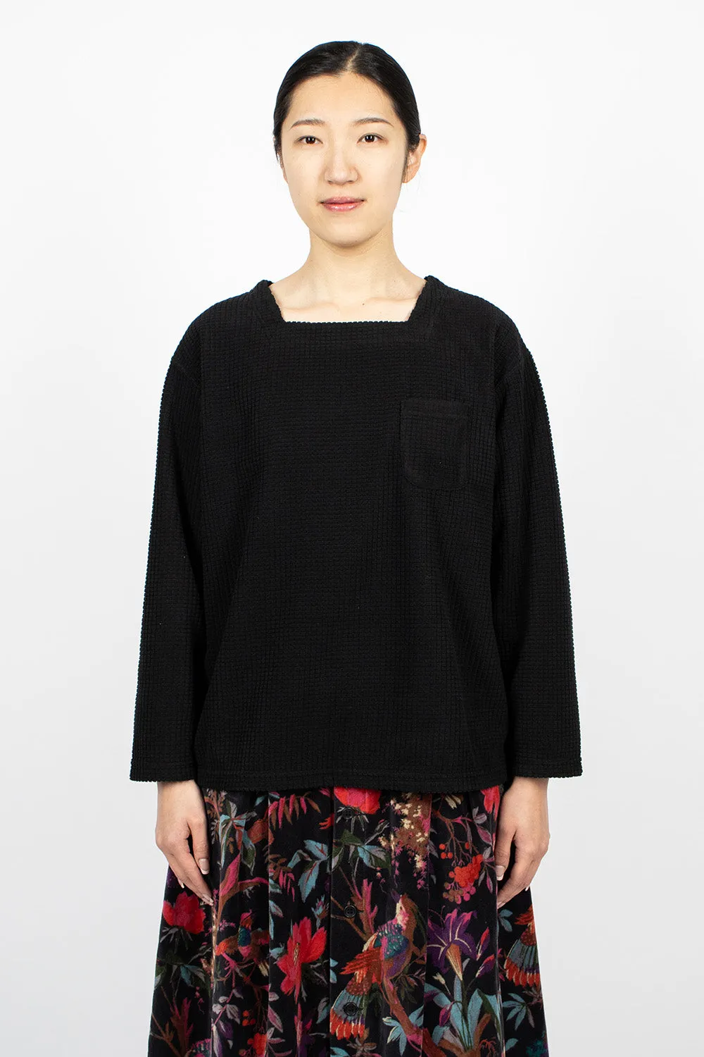 Square Neck Shirt Black