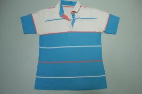 Striped Color Block Vintage 80's Polo Golf Tennis Shirt