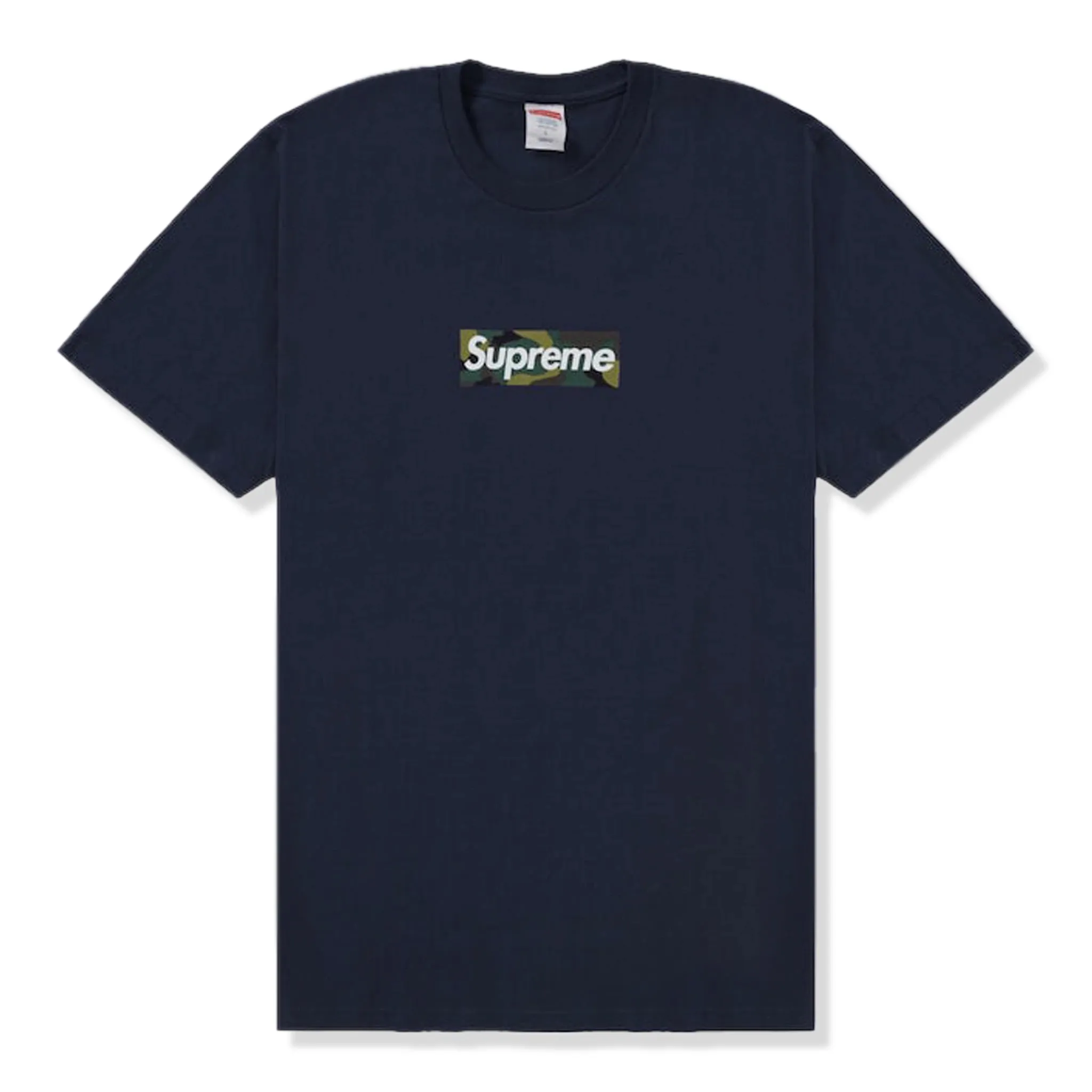 Supreme Camo Box Logo Navy T Shirt (FW23)