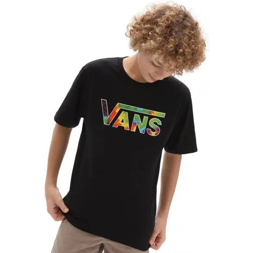 T-Shirt Vans By Classic Logo Black/spiral Tie Dye