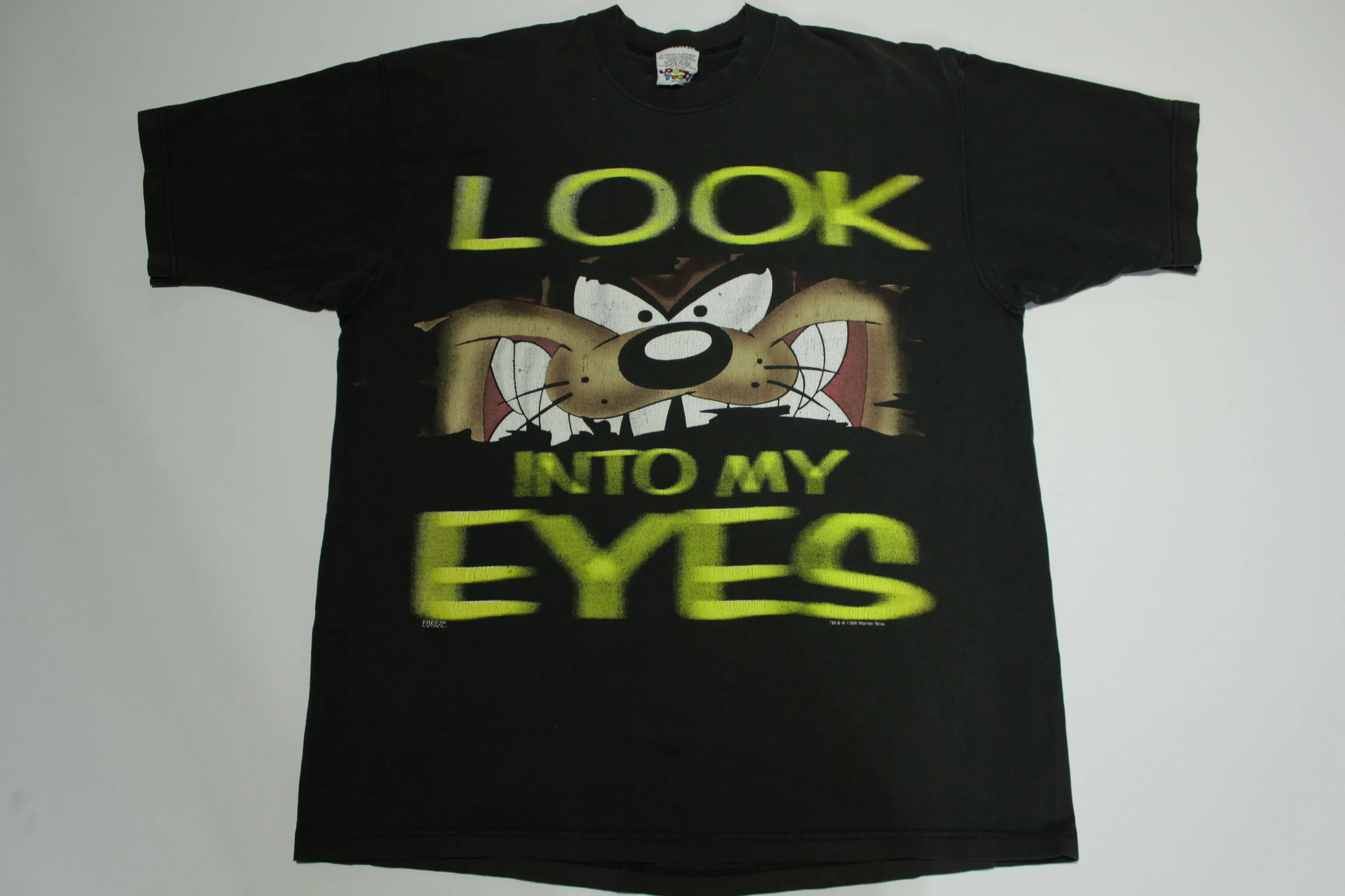 TAZ Looney Tunes Vintage 1995 1996 Look Into My Eyes Cartoon T-Shirt