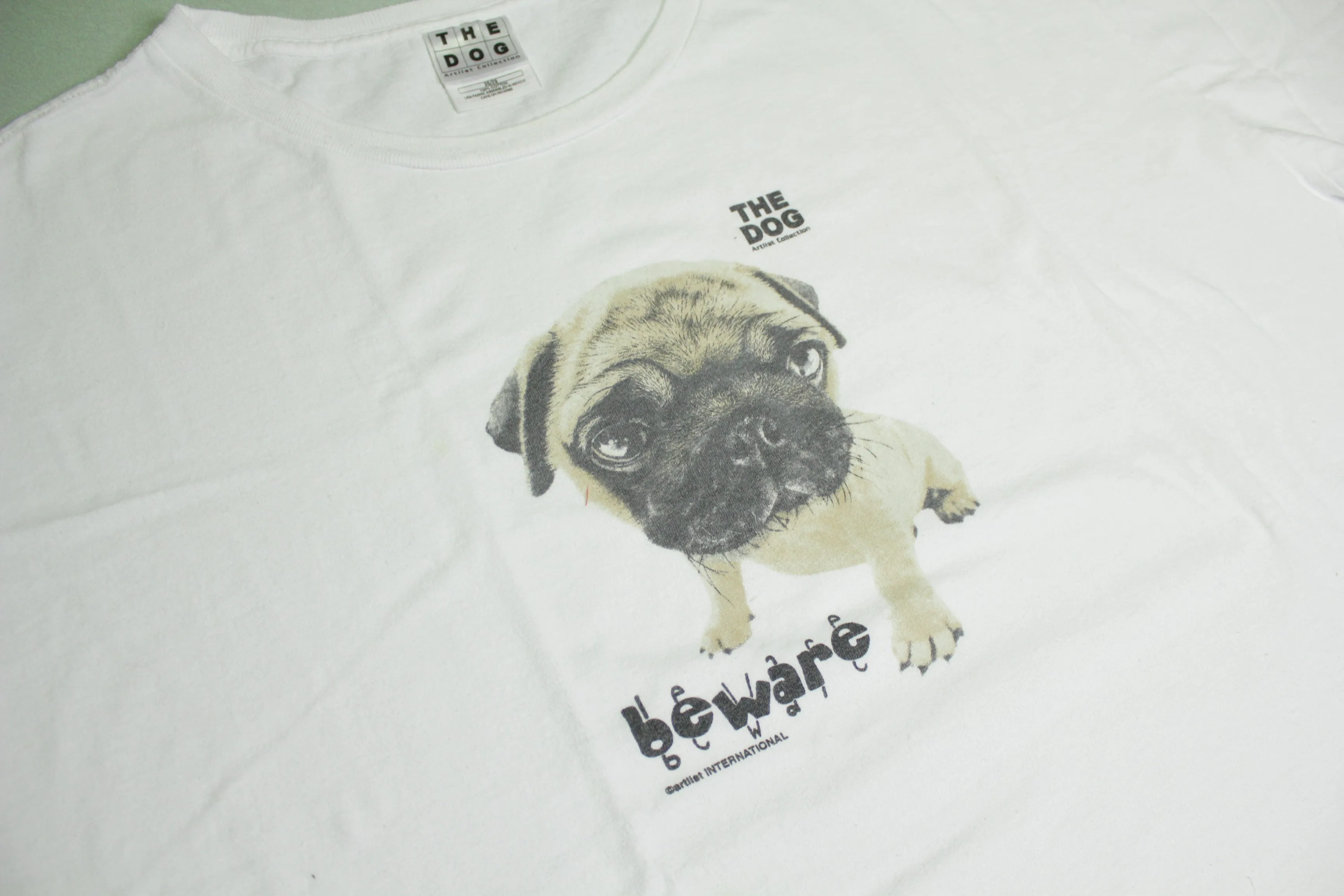 The Dog Pug Beware Artiist International Collection T-Shirt