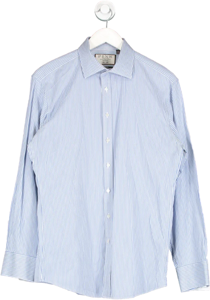 Thomas Pink Pale Blue & White Women's Slim Fit Shirt UK S