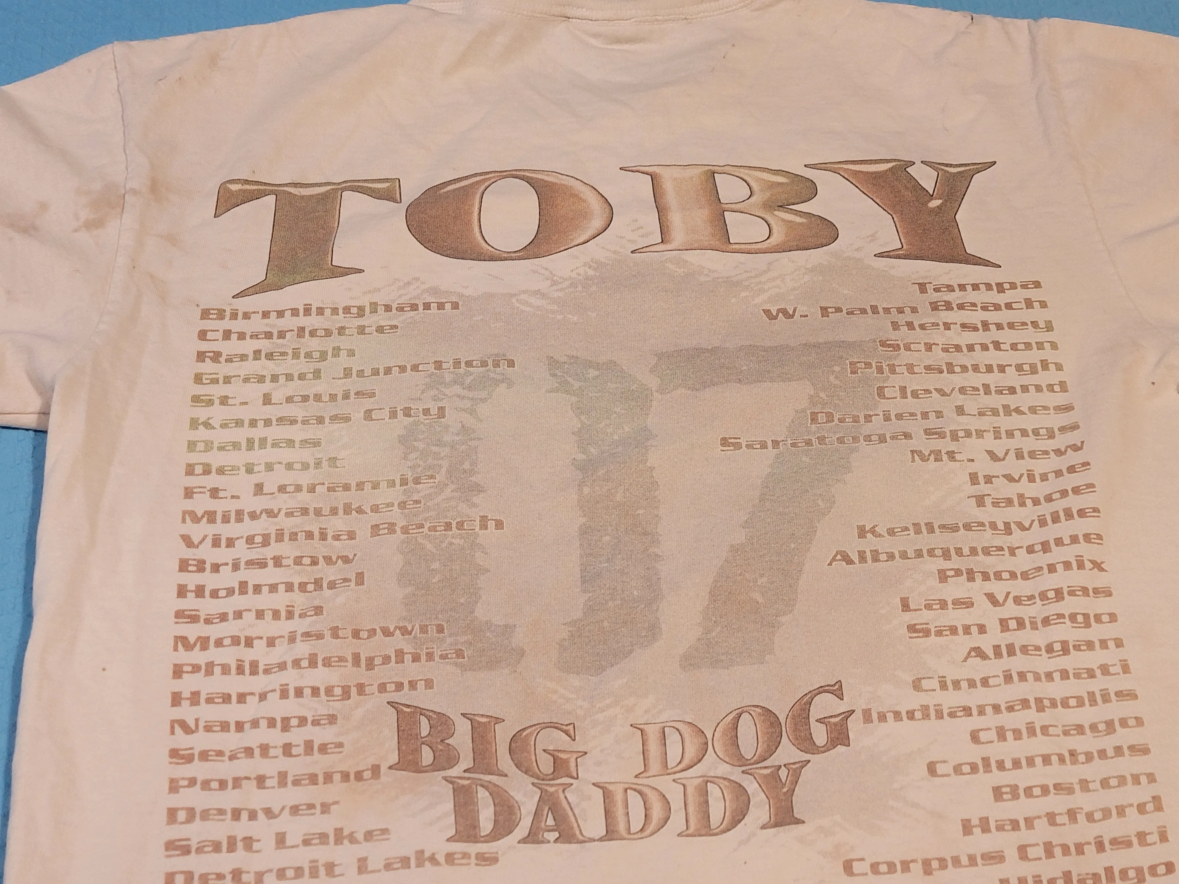 Toby Keith 2007 Big Dog Daddy RIP Screen Play Tour Concert T-Shirt