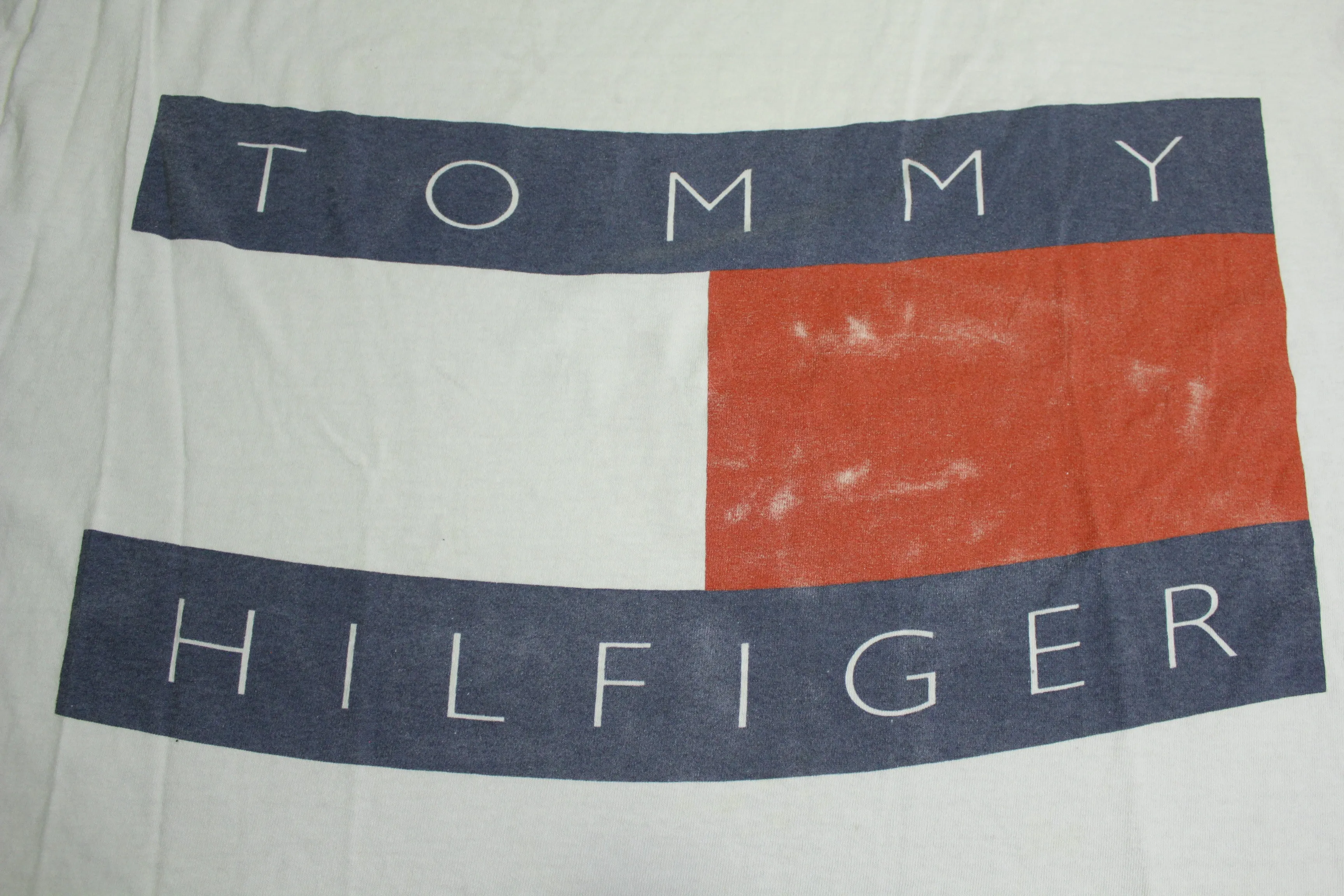 Tommy Hilfiger Vintage 90's Made in USA Big Flag Spellout T-Shirt