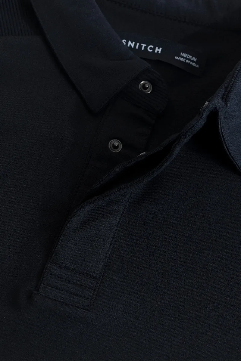 Urbanoid Black Polo T-Shirt