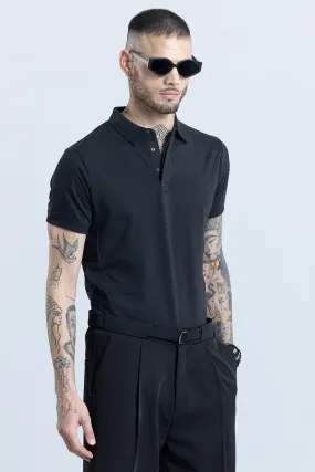 Urbanoid Black Polo T-Shirt