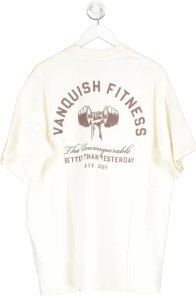 Vanquish Cream Fitness Oversize T Shirt UK L