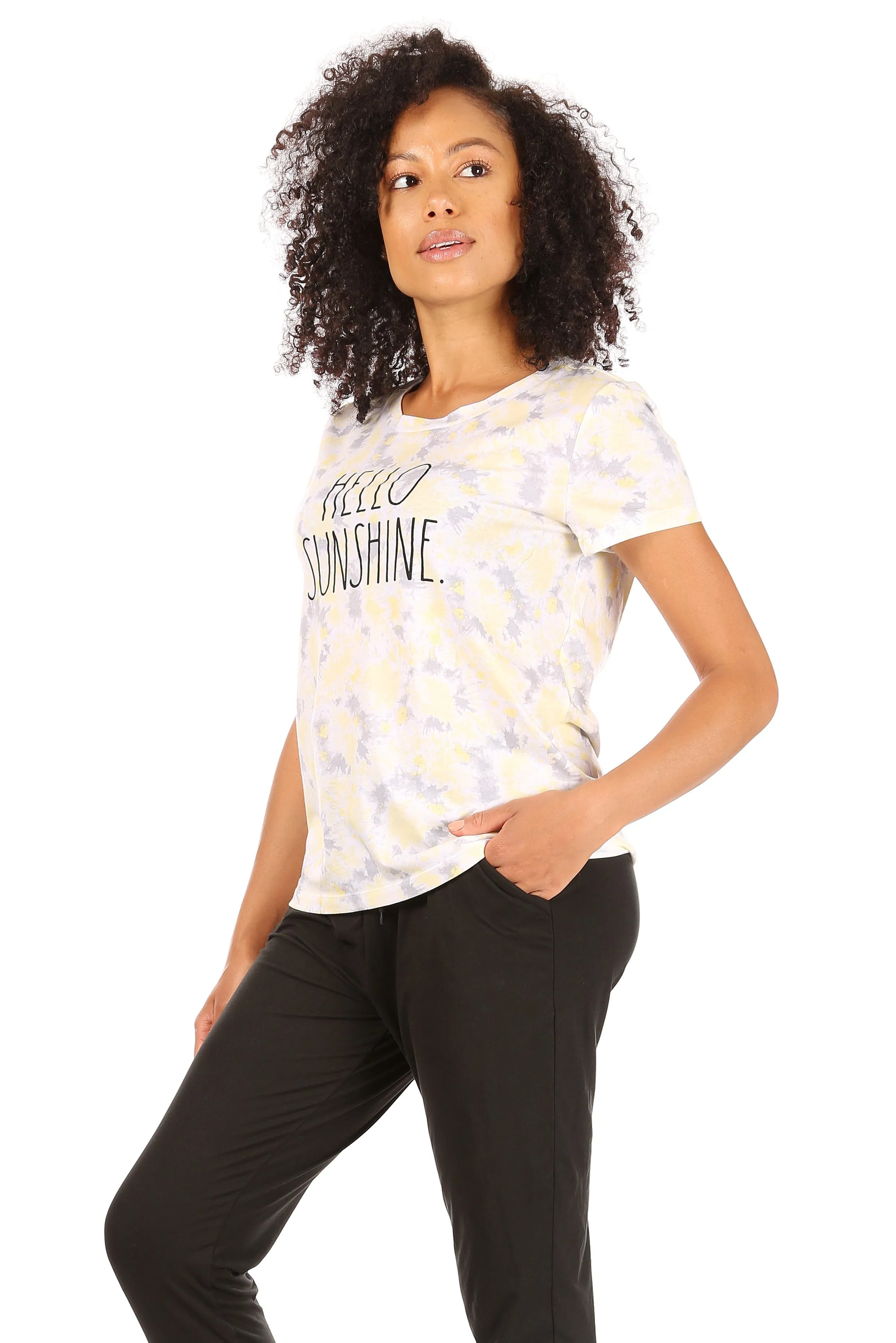 Women's "HELLO SUNSHINE" Short Sleeve Icon T-Shirt