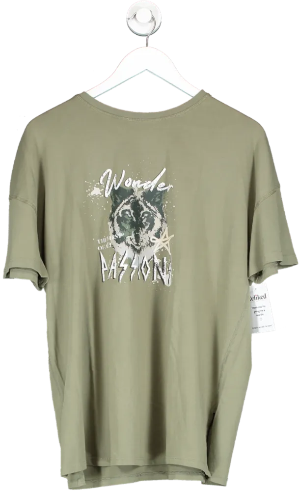 Wonder Cru Green Boyfriend T Shirt Wonder And Passion UK M