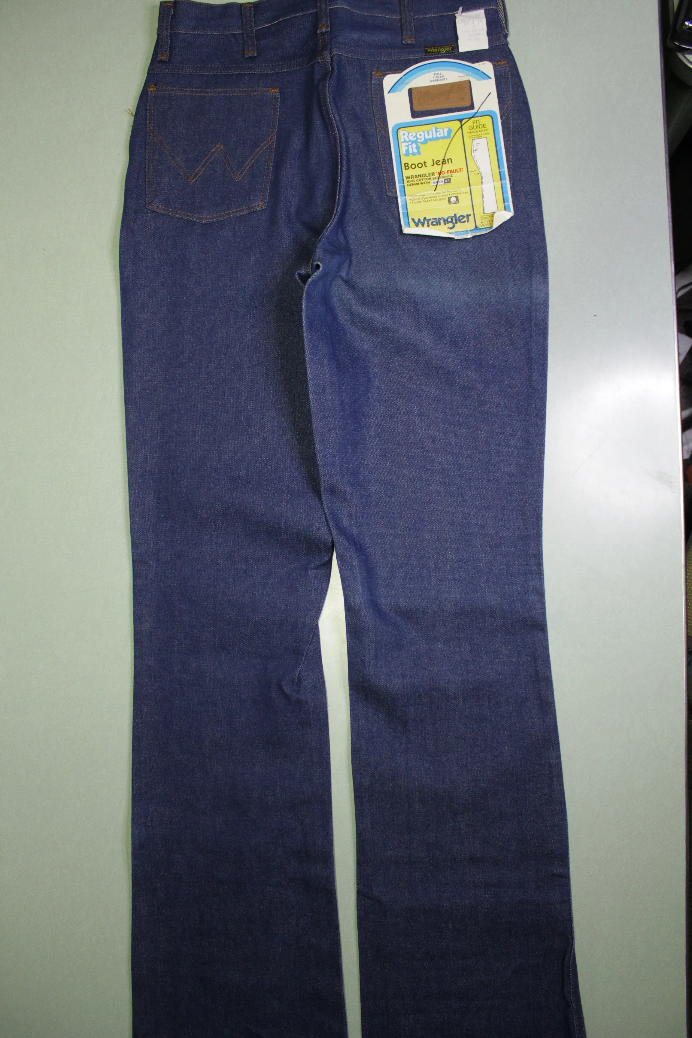 Wranglers 945 DEN NWT NOS Vintage Deadstock 70's No Fault SanforSet Boot Denim Jeans